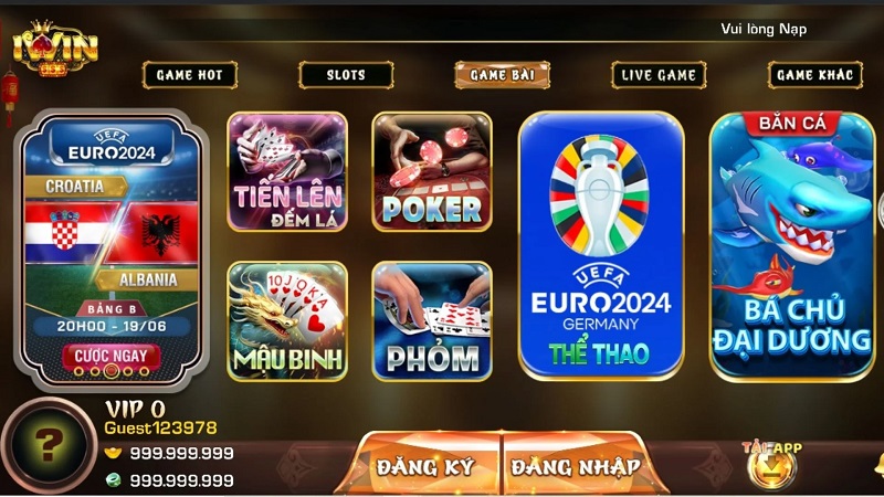 Chơi Ba bích tiến lên miền Nam cực mê tại Iwin Club 1 Ba bích tiến lên miền Nam